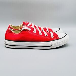 Converse Shoes Womens 6 Red Chuck Taylor All Star Low Top Canvas Classic Sneaker